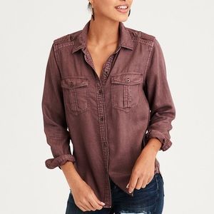 AE Button Down Boyfriend Top